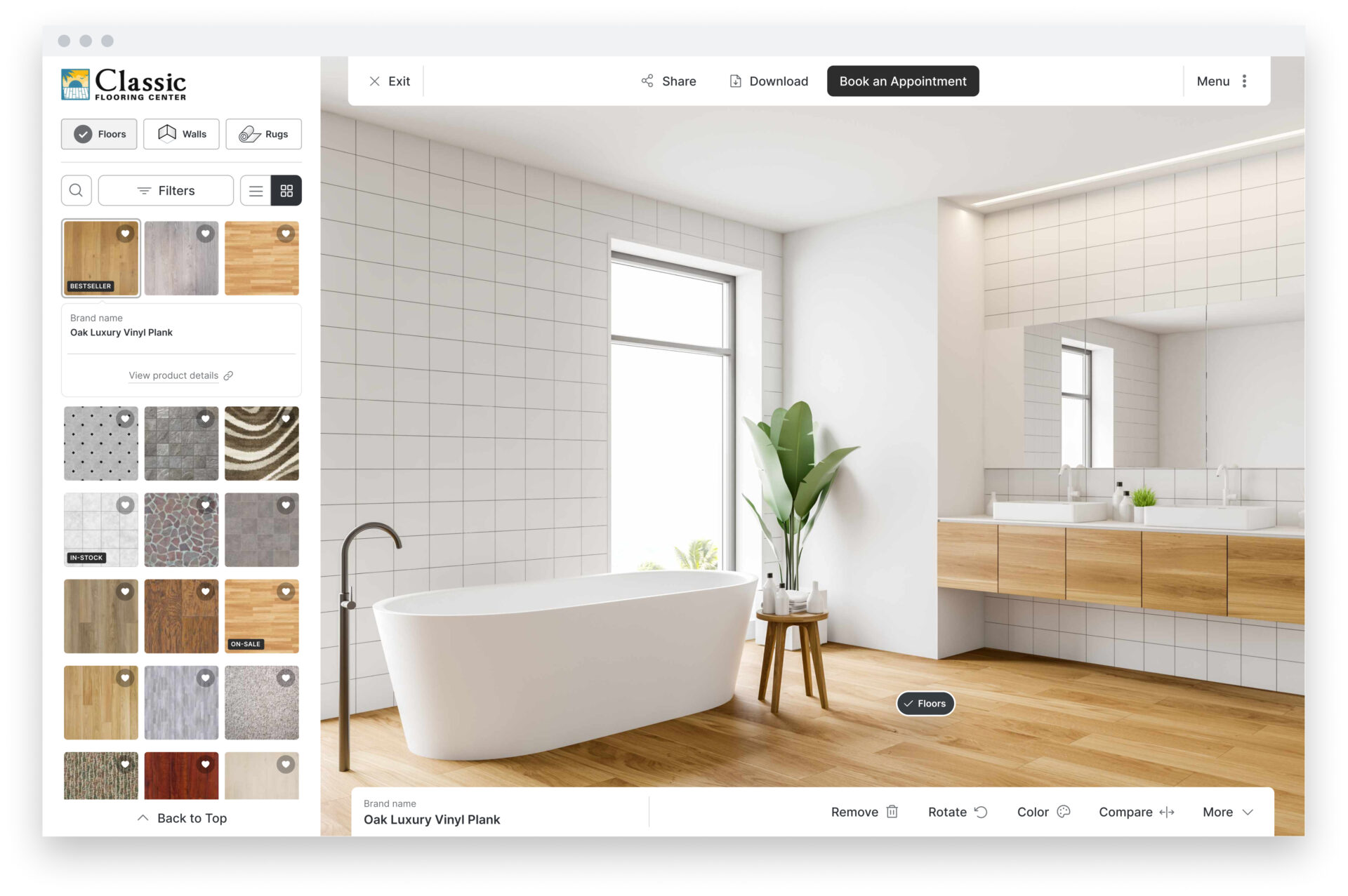 Desktop UI Main With browser bar 7 | Classic Flooring Center